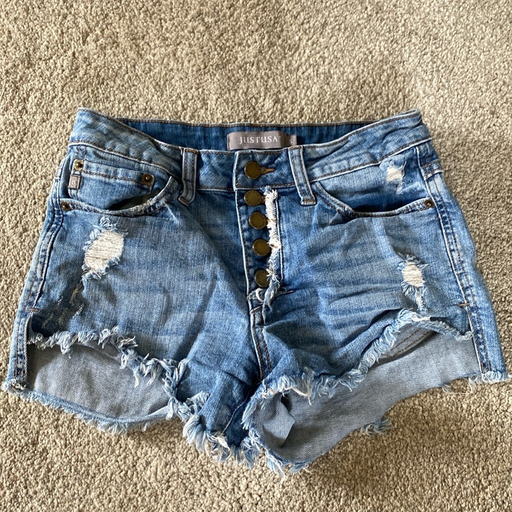 JUST USA distresses Jean shorts size S